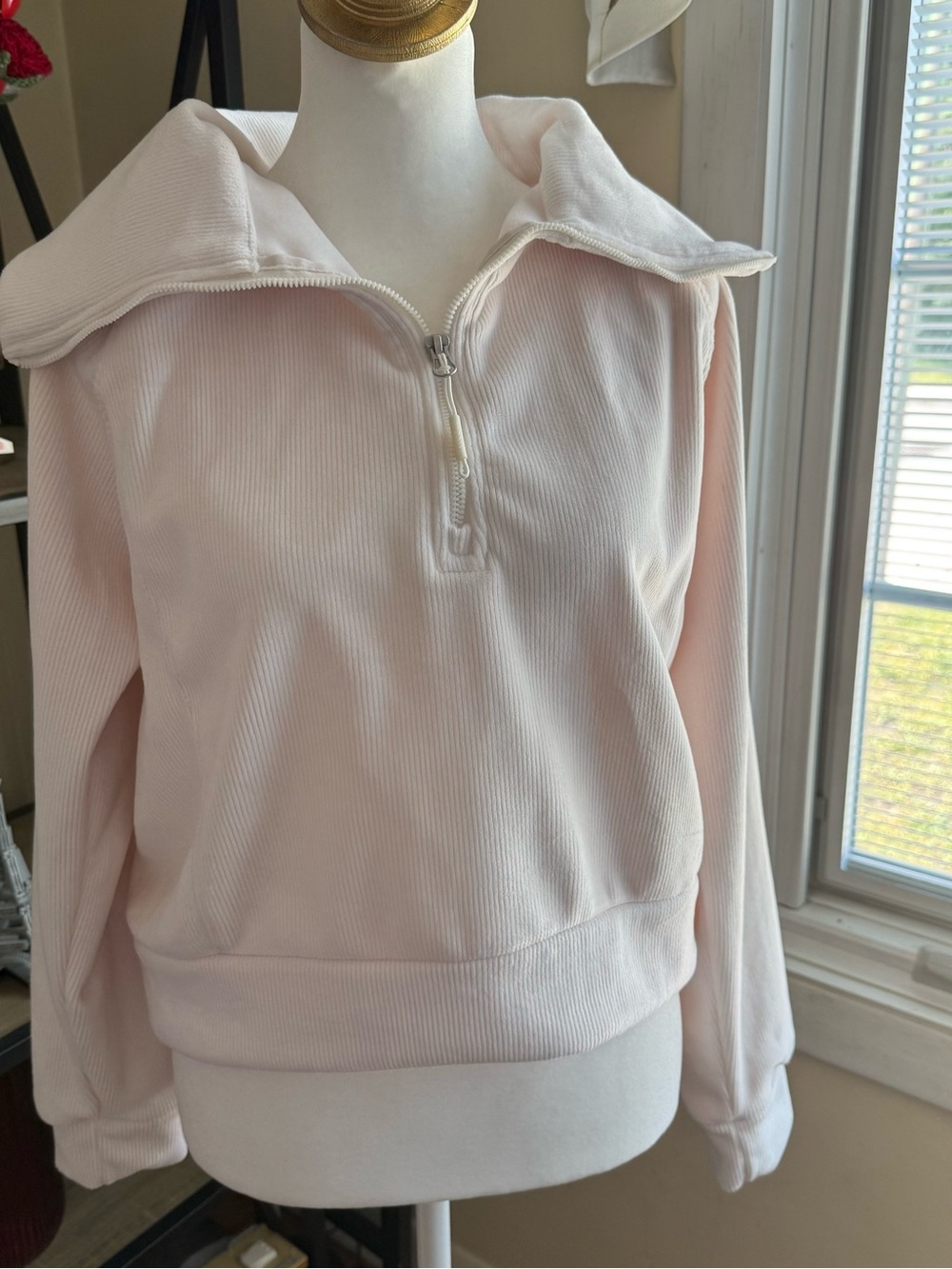 Kyodan Light Pink Half-Zip Cowl Pullover
